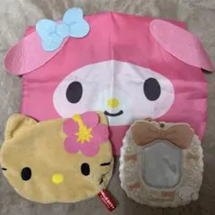 日焼けハローキティポーチ　マイメロエコバッグ