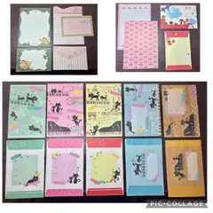 カラフルな猫デザインレターセット 不揃い まとめ売り