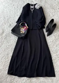 高身長ママ♡上質23区 ノーカラージャケットM セットアップ 卒業式 セレモニー