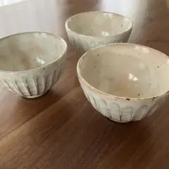 しのぎ飯碗　3客セット　茶碗のサムネイル