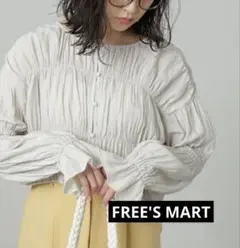 FREE'S MART：シアーギザー前開き長袖シャツ
