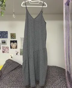 キャミワンピース　チェック柄