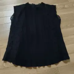 ミッシュマッシュ　黒　ノースリーブ　レース　トップス　ブラック　M