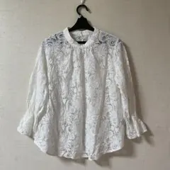 GU レース トップス ホワイト