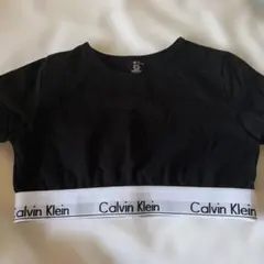 Calvin Klein クロップドTシャツ M 黒のサムネイル