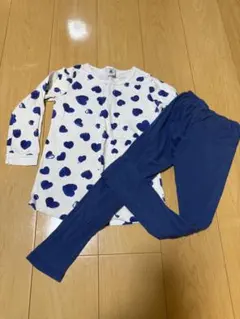 プチバトーハート柄パジャマセット 116cm 6才