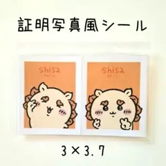 匿名配送 シーサー 証明写真風シール 2枚セット
