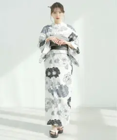 dita 如月の萩ながれ 浴衣5点セット 紺色 - メルカリ