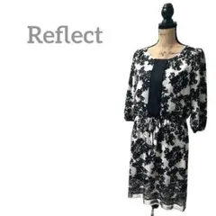 一*ん様 美品✨リフレクト　Reflect ワンピース　花柄　総柄　七分袖　ひざ