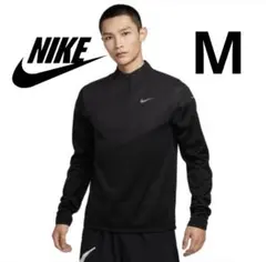 新品‼️ナイキ　Therma-FIT ハーフジップ 長袖 ランニングトップ　黒　M
