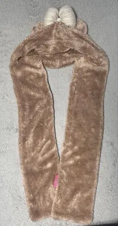 ディズニー　ディズニーシー　シェリーメイ　フード付きマフラー　ピンクベージュ