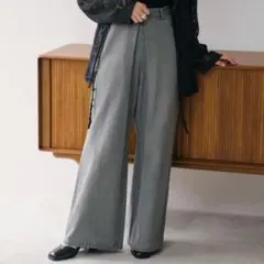 【Kastane】タックワイドデニム　グレー　1