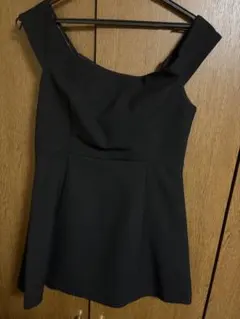 新品未使用　ZARA オフショルダー ミニワンピース ブラック