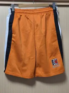 90s KARL KANI カールカナイ スポーツ ハーフパンツ　オレンジ　Lのサムネイル