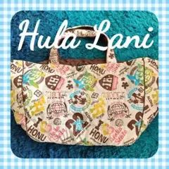 HULA LANI ハワイアンプリント トートバッグ Lサイズ　軽量　フラダンス
