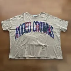 RODEO CROWNS ペイズリーロゴ Tシャツ ベージュ レディースのサムネイル