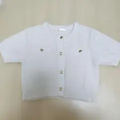 Amista 半袖 ニット カーディガン Sサイズ