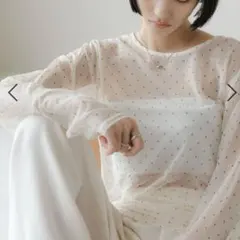 【金土日限定出品】LOWRYS FARM アソートシアープルオーバーLS ドット