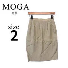 MOGA モガ✨タイトスカート【2】ひざ丈スカート ベージュのサムネイル