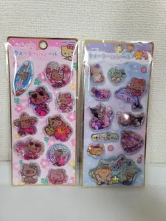 正規品/カミオジャパン　ウォーターinシール　日焼けキティ　サンリオ2点セット