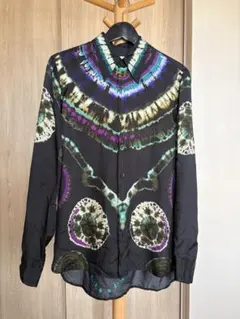 DRIES VAN NOTEN タイダイ柄 長袖シャツ ブラックのサムネイル
