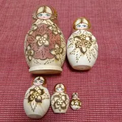 木製マトリョーシカ 5体セット