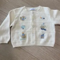 familiar アイボリー カーディガン 80