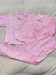うさぎ❤︎可愛いピンク長袖・半袖パジャマセット 110cm
