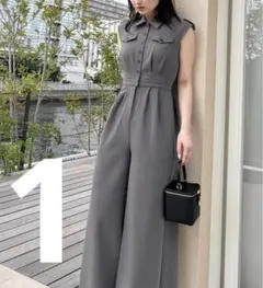 【新品未使用】SNIDEL トレンチディテールオールインワン