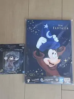 ディズニー1番くじ　A賞アートボート&C賞ミニフィギュアチャームセット
