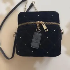 NICE CLAUP ナイスクラップ バニティバッグ ショルダーバッグ　ベロア