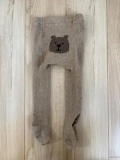 【美品】くまさんケーブルニットタイツ