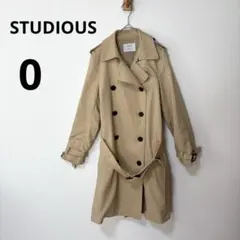美品 STUDIOUS ステュディオス 0 S トレンチコート 長袖 ベージュのサムネイル