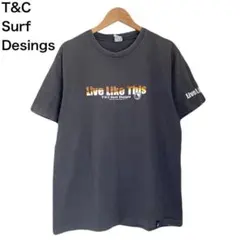 タウンアンドカントリー　サーフ系　半袖　ブラック　ロゴ　プリント　丸首　Tシャツのサムネイル
