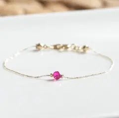 7月誕生石┊︎ルビーのアンクレット