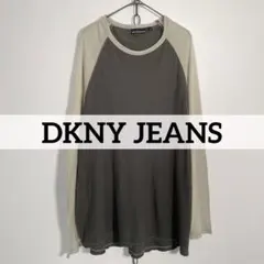 90s00s DKNY JEANS ラグランスリーブカットソー グランジ パンクのサムネイル