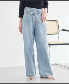 earth music&ecology ライトインディゴブルー デニムパンツ