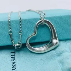 極美品✨ ティファニー ネックレス オープンハート ハート AG925