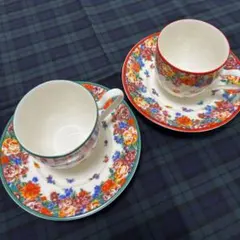 KENZO ケンゾー　カップ＆ソーサー２客セットファンタジアシリーズ花柄