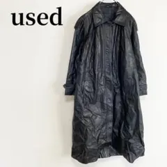 used 古着 本革 レザージャケット コート ブラック アメカジ