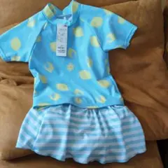 新品未使)子供用水着！上下セット110cm！定価3938円！半額以下