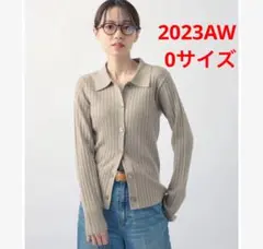 ほぼ新品＊BARNYARDSTORM 襟付きワイドリブニット 上品カーディガン