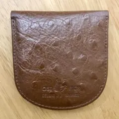 オーストリッチレザー コインケース ブラウン
