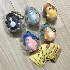 おひげのポン カラビナつきフロッキーマスコット 全５種 コンプ ガチャ