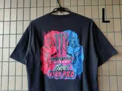 値下げ　モンスターエナジー(monster　energy)TシャツLルビーレッド