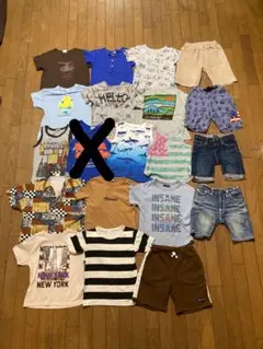 120cm男の子まとめ売り★夏物Tシャツハーフパンツ★FOキッズプティマイン