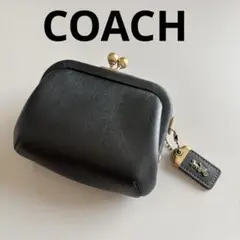 コーチ COACH キスロック がま口 グラブタン ミニポーチ チャーム付