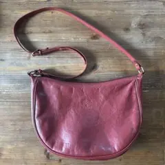 美品】イルビゾンテ レザー ハーフムーン ワンショルダーバッグ 保存袋