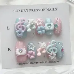 ネイルチップ ウィッシュコア 音符 クローバー 羽 推し活 現品