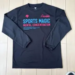 美品　Sports Magic デサントロングスリーブシャツ 黒　Mレディース